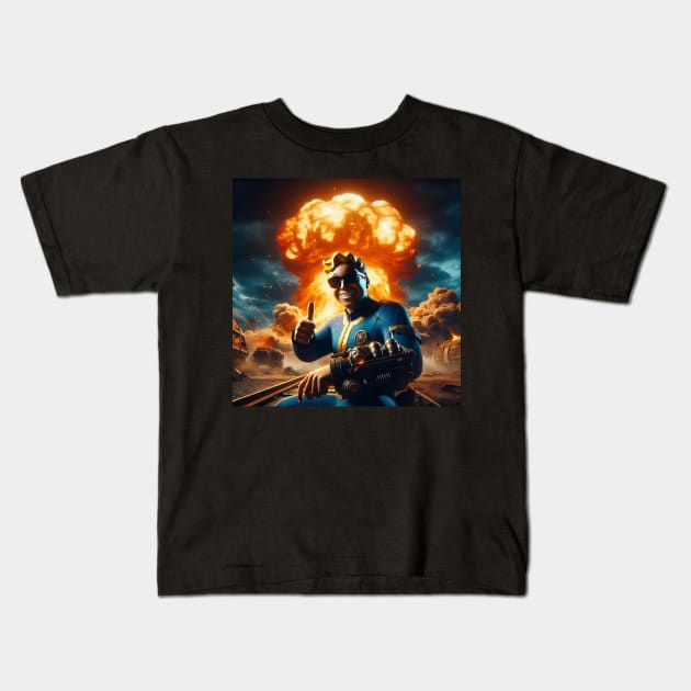 Vault boy nuking the world Kids T-Shirt by YourStyleB